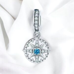 925 Sterling Silver Nautical Compass Charm